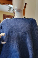 Basic Poncho with Optional Ribbing and Thumb Holes (Circular Knitting Machine & Knitting)