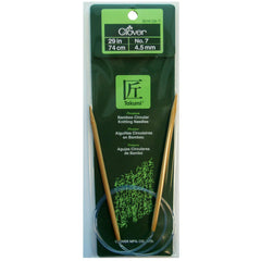 Clover Bamboo Circular Knitting Needles 29" (Sizes 3 to 15)