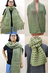 Whispering Pines Pocket Scarf (Crochet)