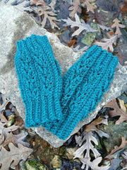 River Arrow Fingerless Mittens (Crochet)