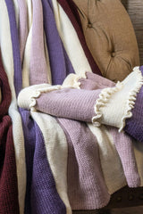 Horizontal Stripes Blanket With Optional Ribbing (Circular Knitting Machine)