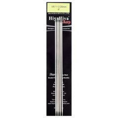 HiyaHiya Stainless Steel Double Point Needles 6" (Sizes 0 to 10)