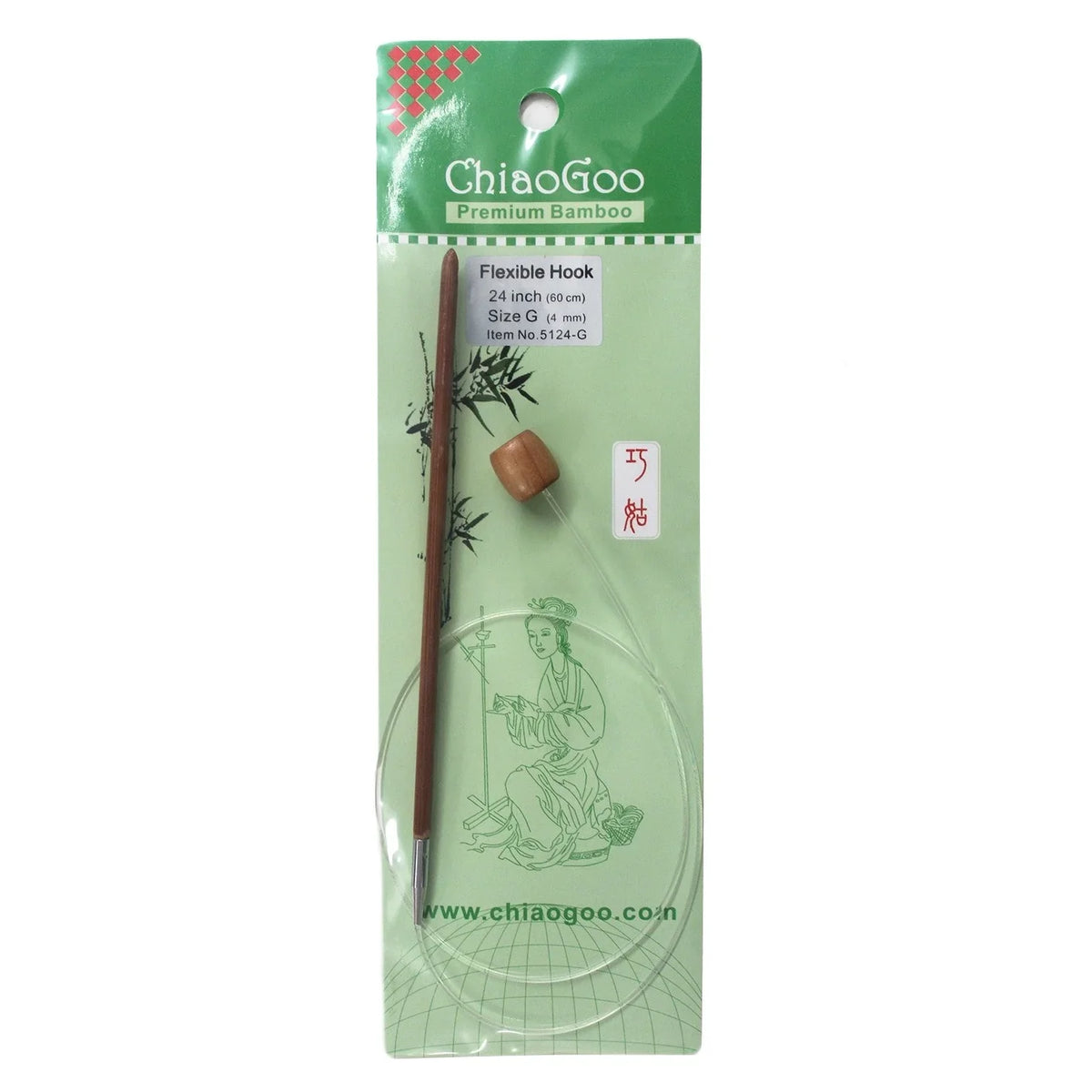 ChiaoGoo Flex Tunisian Hook 24" (Sizes G to Q)