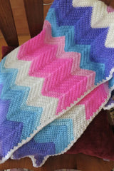 Colorwave Chevron Mandala Baby Blanket (Crochet)