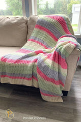Cotton Candy Fluffy Blanket (Crochet)