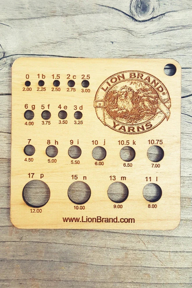Lion Brand Needle Gauge Keychain