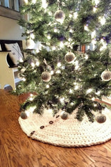 Farmhouse Christmas Tree Skirt (Crochet)