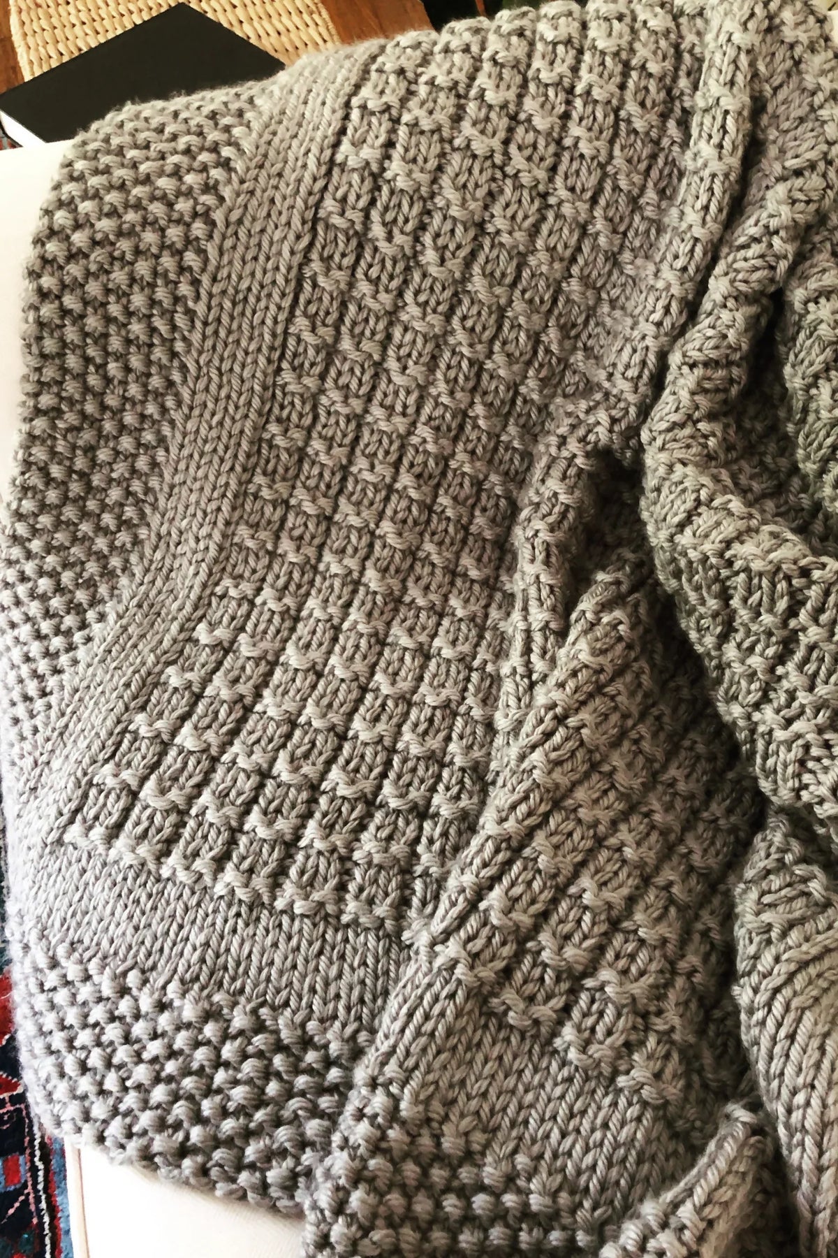 Over the Rooftops Blanket (Knit)