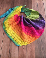 Lazy Days Asymmetrical Scarf (Crochet)