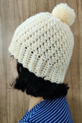 White Winter Hat (Crochet)