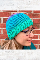 Self-Striping Simple Crochet Beanie (Crochet)